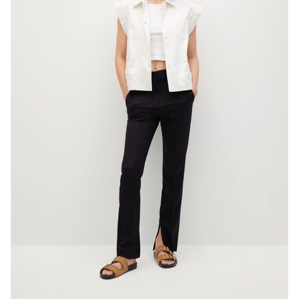 Mango Slit Hem Trousers NWT